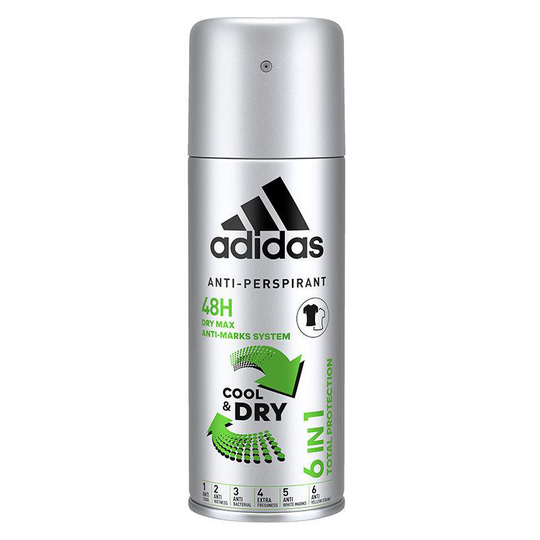 Adidas Anti-Perspirant Cool & Dry 6 In 1 Deodorant Spray 200 ml