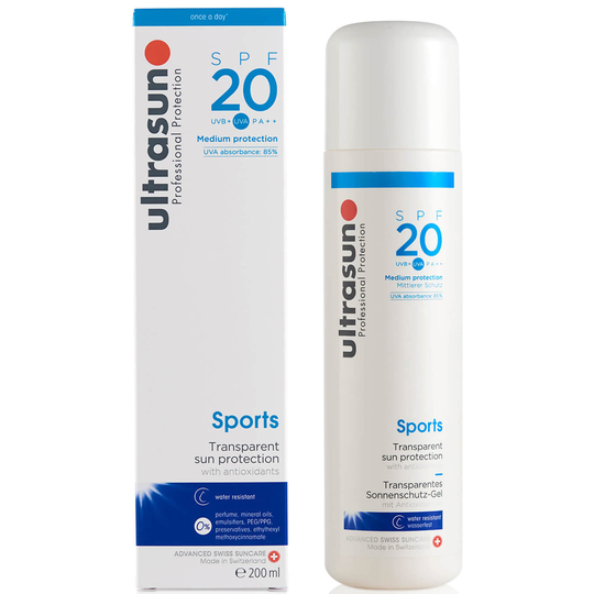 Ultrasun SPF 20 Sports Gel -aurinkogeeli (200ml)