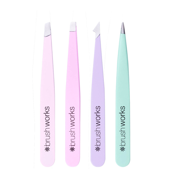 brushworks HD Combination Tweezer Set -pinsettisetti, Pastels