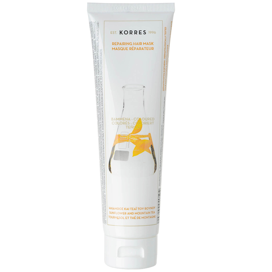 KORRES Natural Sunflower and Mountain Tea Hair Mask for Coloured Hair -hiusnaamio 125ml