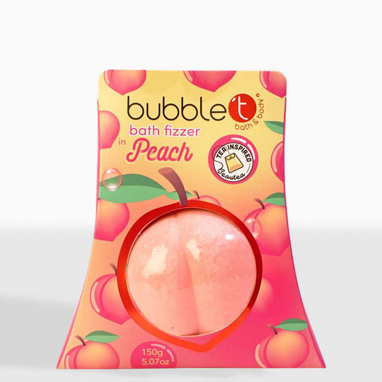 BubbleT Fruitea Bath Fizzer 150 g ─ Peach