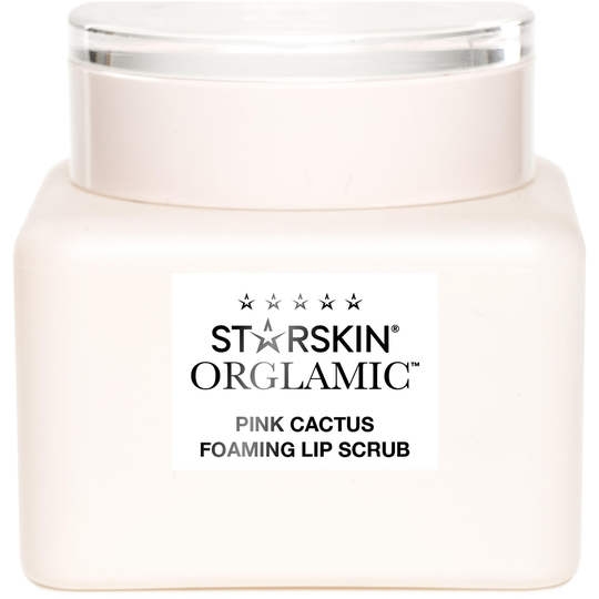 STARSKIN Orglamic Pink Cactus Foaming Lip Scrub Exfoliate and Smooth 0.51 fl. oz