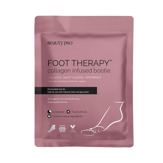 BeautyPro Foot Therapy Collagen Infused Bootie with Removable Toe Tip (1 Pair)