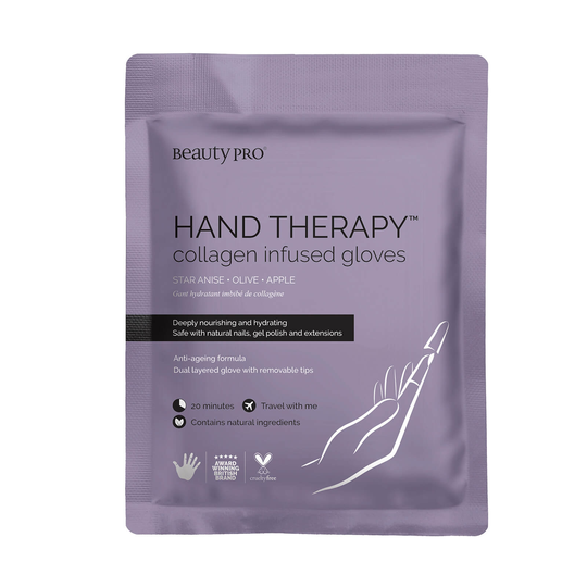 BeautyPro Hand Therapy Collagen Infused Glove with Removable Finger Tips (1 Pair)