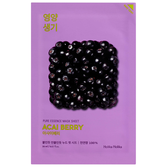 Holika Holika Pure Essence Mask Sheet 20ml (Various Options) - Acai Berry