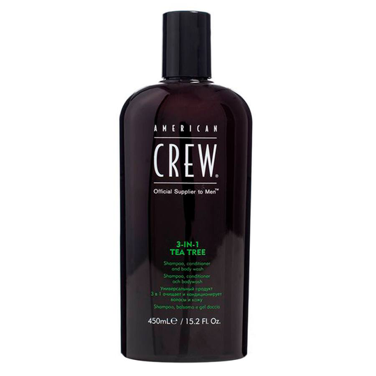 American Crew 3-In-1 Tea Tree Shampoo, Conditioner and Body Wash 450 ml